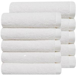 [다주타올]10장 두꺼운 호텔수건 40수 코마사 200g 고급 화이트 백색 흰 하얀 수건