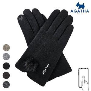 아가타 여성용 스마트터치 모직장갑 AGF2301