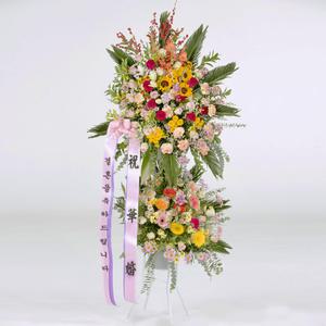 화환 축하 조화 예식 결혼식 개업 성당 축하오브제2단화환(지정 결혼식장 전용상품 ) 꽃배달