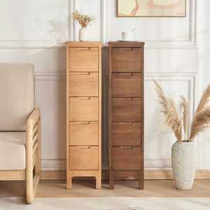 원목 미니 틈새 빈티지 선반 캐비닛 나무 좁은 가구