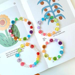 맘아트 DIY 스마일 비즈 무지개 팔찌 만들기 키트 비즈공예