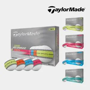 [테일러메이드코리아정품] 25년 신상품 투어 리스폰스 스트라이프 3피스 우레탄 골프공