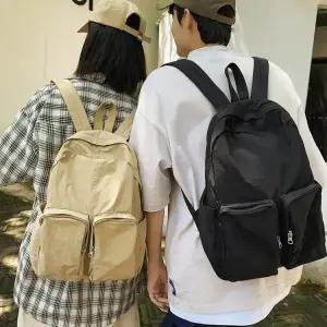 더스타일백 가벼운 투포켓 나일론 캐주얼 데일리백팩