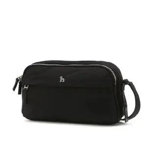 갤러리아 헤지스핸드백 HJBA5E710BK [아이코닉 나일론] 나일론 로고 지퍼 크로