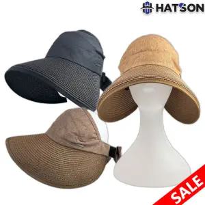 [롯데백화점]햇츠온 여성 여름모자 피에르가르뎅 접이식 넒은챙 선캡 선바이저햇 C31-206