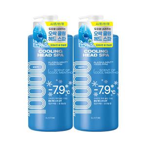 엘라스틴  쿨링 헤드스파 샴푸 쿨멘솔 1000ml, 2개