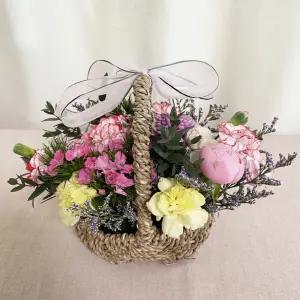 오후의 꽃 생화 꽃바구니 생일 환갑 기념일 미니 선물 택배