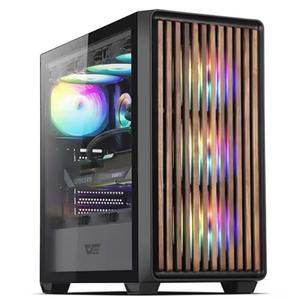 :다크플래쉬 darkFlash DW500 우드 MESH RGB 컴퓨터 PC 케이스 (블랙)