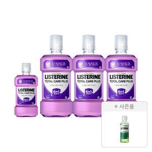 리스테린액 토탈케어 플러스 750ml, 3개+250ml, 1개+증정(그린티 마일드 100ml, 1개)