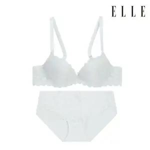 [롯데백화점]엘르이너웨어 블루밍 레이스 브라팬티세트 EDWBR331EDWBP331WH