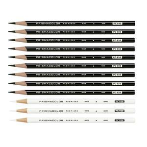 [프리즈마] 유성 색연필 낱색 낱개 묶음 블랙9개 화이트3개 PC935 PC938