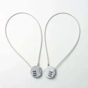 (실버 2p) 베이직 3자리 와이어 자물쇠/고리링/잠금/장치/고리/와이어락/넘버/롱와이어락/번호/비밀/숫자