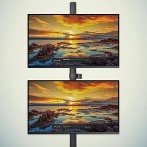 32인치 27인치 29인치 2단 2개 2대 모니터 거치대 상하 세로 수직 주식 모니터암 걸이 다리 기둥 스탠드