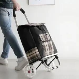 튼튼한 북유럽풍 스텐레스 접이식 쇼핑카트 접이식쇼핑카트 장바구니 시장가방