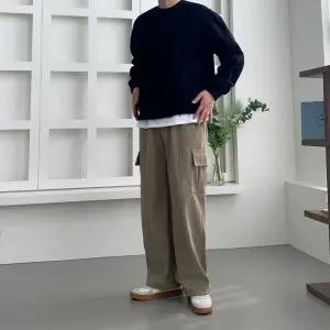 [모노폴로지]코듀로이바지 카고바지 가을 겨울 와이드 카고팬츠 골덴 벌룬팬츠 카고조거팬츠 밴딩팬츠 통바