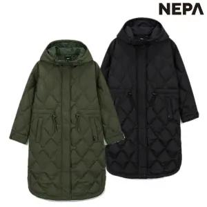 [네파](하남점)여성 가을겨울 데일리 필수템 써모퍼프 퀼팅 후드 롱 구스 다운자켓/패딩(거위털) 7K82049