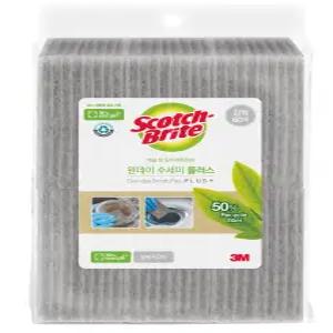 [3M]일회용 원데이 그린수세미 플러스 강력세척 리필 60입