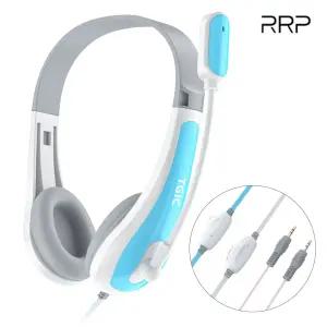 TGIC TGH-6000M 블루 유선 PC 헤드셋 헤드폰 강의 수업 회의용 플렉시블 리모컨볼륨조절