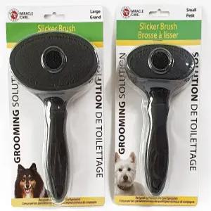 미라클 슬리커 하드 브러쉬 Small+Large 애견 엉킨털 죽은 털 제거 전용 강아지 빗