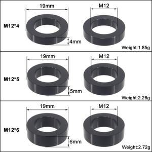 HEPPE 자전거 스루 액슬 와셔 M12 M15 스페이서 MTB 도로 허브 튜브 샤프트 꼬치 0.5mm 3mm 4mm 6mm 두께