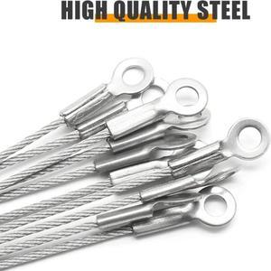 1/10pcs 스테인레스 스틸 와이어 다기능 램프 미술 전시회 고정 로프 고리 끝단 짧은 가정용 하드웨어