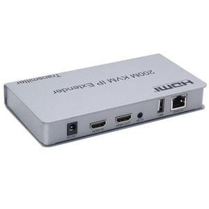 Rj45 Cat6 케이블을 통한 200M HDMI IP 익스텐더 USB KVM 이더넷 비디오 송신기 수신기 지원 마우스 및 키