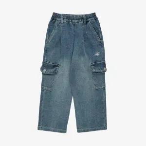 [롯데백화점]뉴발란스 PREP SPORTS_기모 카고 스트레이트 데님 팬츠 (NK9TF4304U)