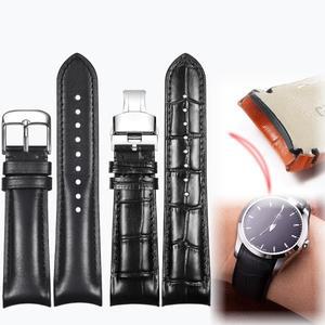 아크 곡선 엔드 팔찌 소 가죽  스트랩 20mm 시민 BL8001-01A Tissot Omega Seiko Universal Watch Band