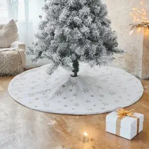Haeif 크리스마스 트리 러그 원형 가리개 입체형 카