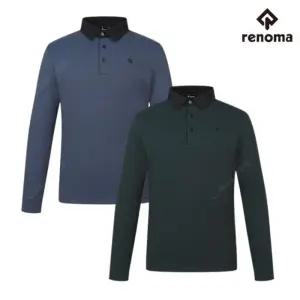 레노마골프 남성 겨울 보온성 좋은 패턴 기모 티셔츠 RMTPN 4103