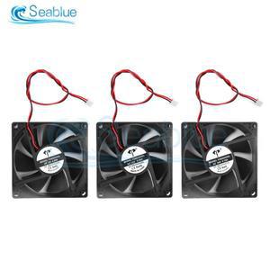 DC8025 5V 12V 2핀 PC 컴퓨터 CPU 시스템 방열판 냉각 팬