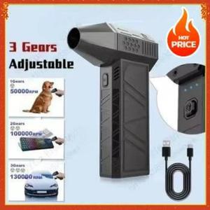 고속 130000RPM 터보 제트 팬 휴대용 에어 블로워 LED 조명 미니 클리너 차량 PC 케이스 애완동물 털 바베