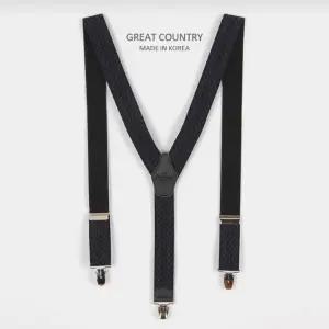 프리미엄 클래식 서스펜더 블랙네이비체크서 남자벨트 멜빵 허리띠 정장서 남성