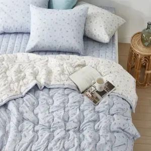 세미 이불 먼지없는 마이크로 간절기 사계절 이불 가을 그레이 플라워 여름 패드 그린 베개 침대 침구