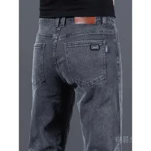 티류으스 남성 청바지 슬림 스트레이트 핏 봄 가을 겨울 캐주얼 팬츠 WX