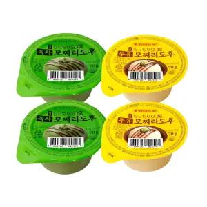 유통기한임박(25.01.14) 녹차 모찌리도후 2개+두유 모찌리도후 2개 / 일본 푸딩 말차 치즈 안주 디저트