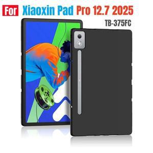 Lenovo Xiaoxin Pad Pro 12.7 2025 용 소프트 케이스 태블릿 뒷면 커버 인치 TB-375FC 실리콘 TPU 쉘