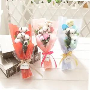 스윗코튼부케 꽃다발 기념일 생일 졸업식 선물 블루