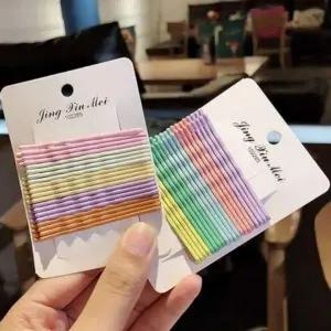 [골드스마일]옆머리 데이 여성 물결 기본 컬러 헤어 실핀 머리핀 2