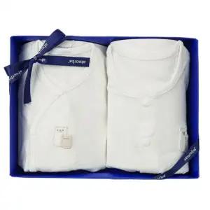 [갤러리아] (압소바출산,태교,아기세트)베어디모달배냇저고리+내의2종세트(A2C-10105SET)