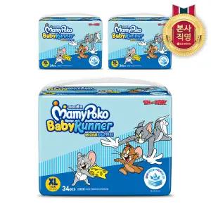 마미포코 베이비러너팬티 기저귀 특대형 남여공용 5단계 XL 102매