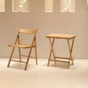 동서가구 모먼트 원목 내추럴 접이식 테이블 DF927240
