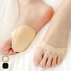 (색상 1-앞꿈치양말-스킨,2-앞꿈치양말-블랙)앞꿈치양말 페이크삭스 블로퍼 뮬양말 쿠션 덧신 R