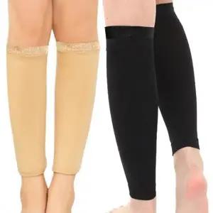 (색상 스킨,블랙)남성 여성 겨울 방한 용품 양털 기모 종아리 보호대
