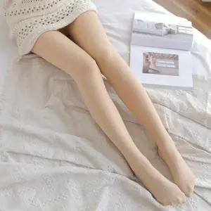 (색상 스킨,블랙)여자 여성 학생 겨울 슬림 기모 유발 타이즈 레깅스