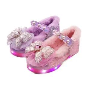 풋풋 스위티 쥬얼리 LED 아동 털구두