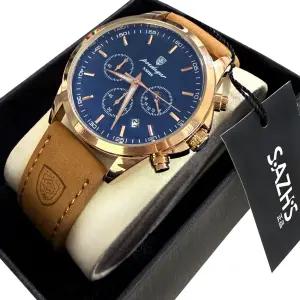 남성용 고급 소가죽밴드 패션 손목 시계 ZL001 쿼츠 아날로그 방수 남자시계