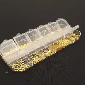 [하프클럽/]레진아트 네일아트 꾸미기 파츠 세트 골드스타 네일파