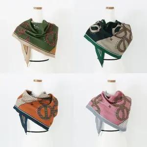 [샵앤] 국산 여성 방한 골지 기모 기하학 4써클 마름모 머플러 DRN-WMF-0893