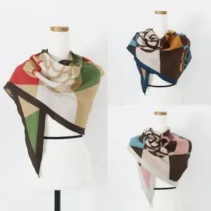 [샵앤] 국산 여성 방한 골지 기모 큰장미 마름모 머플러 DRN-WMF-0890